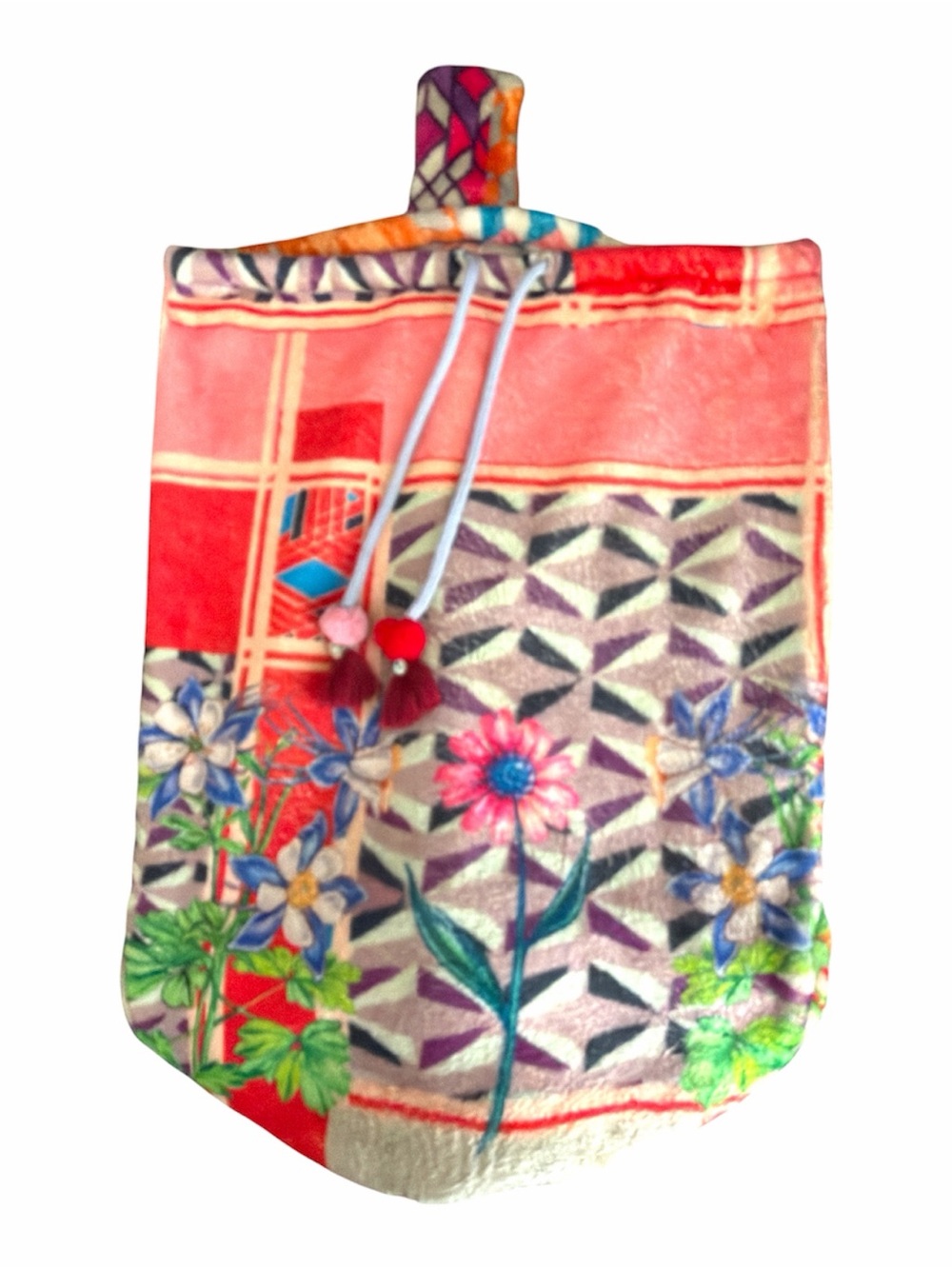 Johnny Was Multicolor Floral Drawstring Backpack - Picture 7 of 8